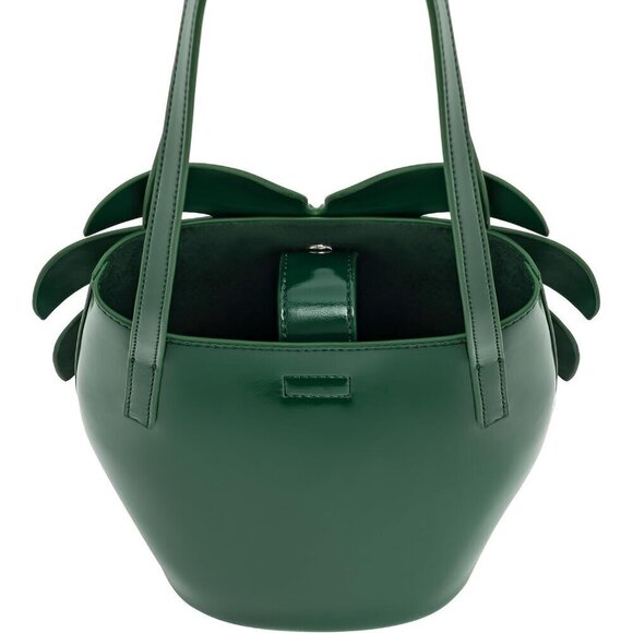 Women's Green Cecelia Leaf Shape Shoulder Bag - Picture 3 of 4